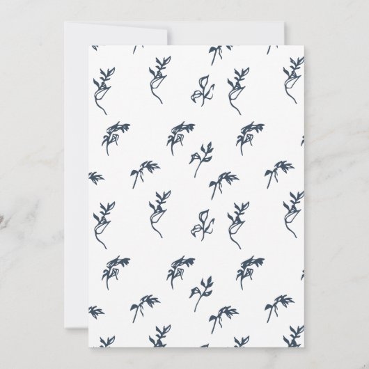 klassisches Wappen Hochzeitsnacht-Monogramm Einladung (Rückseite)