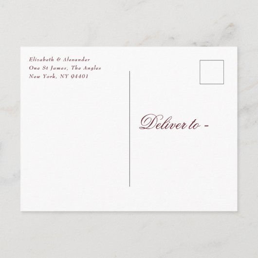 klassisches Wappen Nave Blue Foil Save the Date Ankündigungspostkarte (Rückseite)