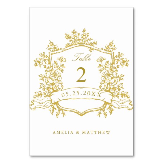 Klassisches Wappen Tischnummer (Rückseite)