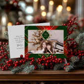 Klassisches Wappen Weihnachten Rotes Grün Karierte