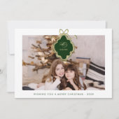 Klassisches Wappen Weihnachten Rotes Kariertes Fot (Vorderseite)