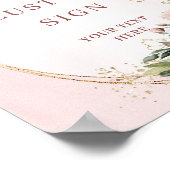 Klassisches Wasserfarbe Dusty Pink Blumen Custom S Poster (Ecke)