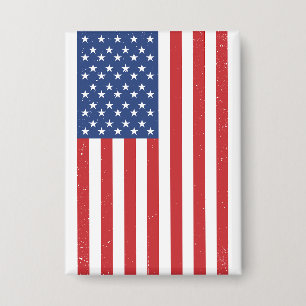 Klassisches Waving American Flag Design Button