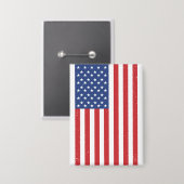 Klassisches Waving American Flag Design Button (Vorderseite/Rückseite)
