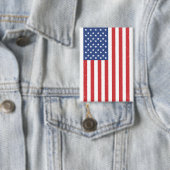 Klassisches Waving American Flag Design Button (Insitu)
