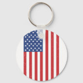 Klassisches Waving American Flag Design Schlüsselanhänger (Rückseite)