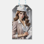 Klassisches weibliches Design" Geschenkanhänger (Vorderseite)