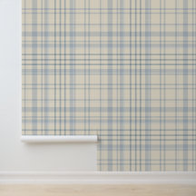 Klassisches weiches Blau und Beige Karo