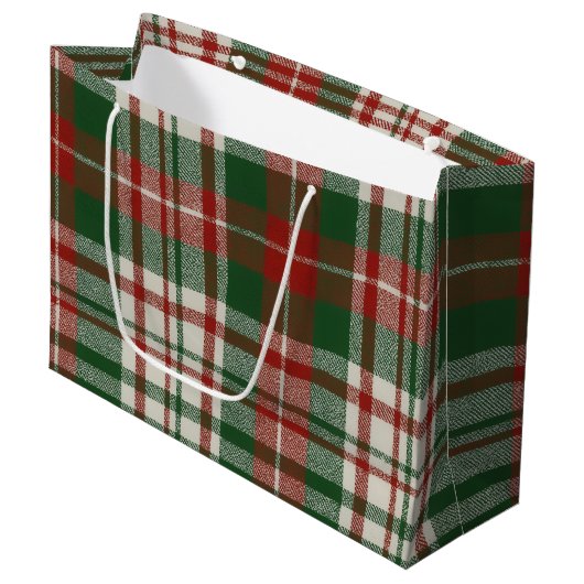 Klassisches Weihnachten Große Geschenktüte (Vorderseite Schrägansicht)