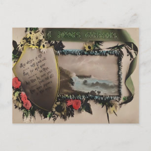 Klassisches Weihnachten im Vintage-Strandstil Postkarte