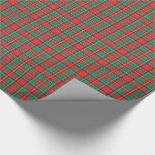 Klassisches Weihnachten kariert Geschenkpapier (Ecke)