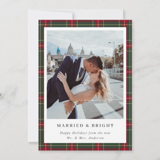 Klassisches Weihnachten Kariertes Verheiratetes un (Vorderseite)