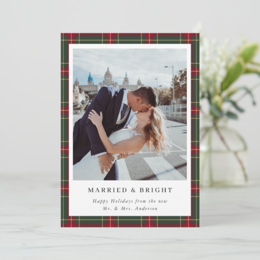 Klassisches Weihnachten Kariertes Verheiratetes un (Stehend Vorderseite)