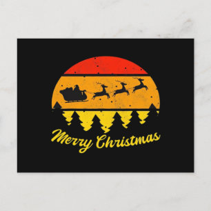 Klassisches Weihnachten Retro Sonnenuntergang Vint