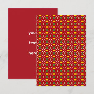 Klassisches Weihnachten Rot und Grün Geometrisches Dankeskarte