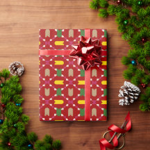 Klassisches Weihnachten Rot und Grün Geometrisches