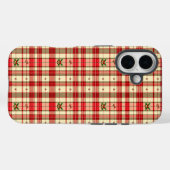 Klassisches Weihnachts-Karomuster Case-Mate iPhone Hülle (Rückseite (Horizontal))