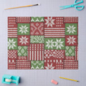 Klassisches Weihnachts-Patchworkstrickmuster - Rot Seidenpapier (Basteln)