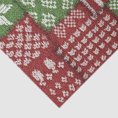 Klassisches Weihnachts-Patchworkstrickmuster - Rot Seidenpapier (Detail)