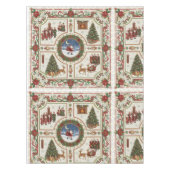 Klassisches Weihnachts-Quilt-Muster Tischdecke (Vorderseite)