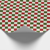 Klassisches Weihnachts-Raute-Muster Geschenkpapier (Ecke)