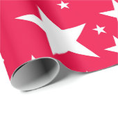 Klassisches Weihnachts-Rot-Sterne-Template Geschenkpapier (Rolleneckpunkt)