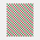 Klassisches Weihnachts-Schachbrettmuster Fleecedecke (Vorderseite)