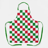 Klassisches Weihnachts-Schachbrettmuster Schürze (Vorderseite)