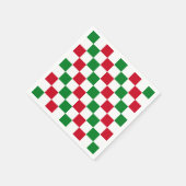 Klassisches Weihnachts-Schachbrettmuster Serviette (Ecke)