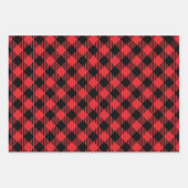 Klassisches Weihnachts-Tartan-Wrapping Paper, Holi Geschenkpapier Set (Vorderseite)