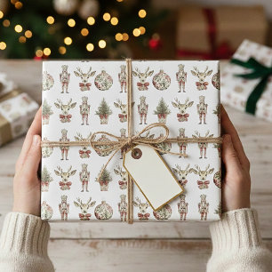 Klassisches Weihnachts-Vintage-Chinoiserie-Toile-J Geschenkpapier