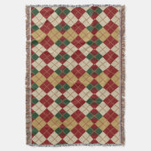 Klassisches Weihnachts-/Winter-Argyle-Muster Decke (Vorderseite Vertikal)