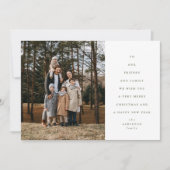 Klassisches Weihnachtsbaum-Foto Feiertagskarte (Vorderseite)