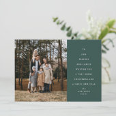 Klassisches Weihnachtsbaum-Foto Feiertagskarte (Stehend Vorderseite)