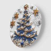 Klassisches Weihnachtsbaum-Weihnachtsdesign Große Wanduhr (Winkel)