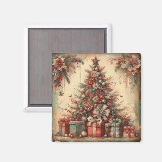 Klassisches Weihnachtsbaummagnet Magnet (Vorderseite/Rückseite)