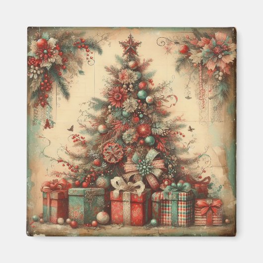 Klassisches Weihnachtsbaummagnet Magnet (Vorne)