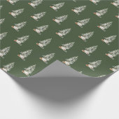 Klassisches Weihnachtsbaummuster Geschenkpapier (Ecke)