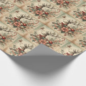 Klassisches Weihnachtsbaumpapier Geschenkpapier (Ecke)