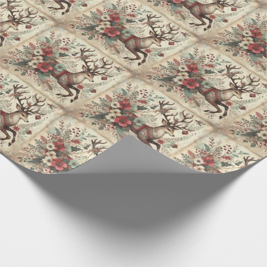 Klassisches Weihnachtsbaumpapier Geschenkpapier (Ecke)