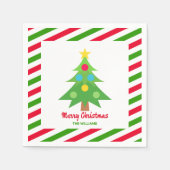 Klassisches Weihnachtsbaumpapier, rot und grünes P Serviette (Vorderseite)