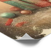 Klassisches Weihnachtsbaumposter Poster (Ecke)