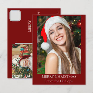 Klassisches Weihnachtsferiendekorationsfoto 2025 Feiertagspostkarte