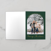 Klassisches Weihnachtsfoto mit Bogen in Grün (Äußere Ablage)
