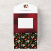 Klassisches Weihnachtsgebäck-Wappen-Foto All In One Einladung (Außenbereich)