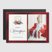 Klassisches Weihnachtsgebäck-Wappen-Foto Magnetkarte (Vorne/Hinten)