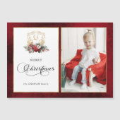 Klassisches Weihnachtsgebäck-Wappen-Foto Magnetkarte (Vorderseite)