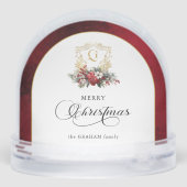 Klassisches Weihnachtsgebäck-Wappen-Foto Schneekugeln (Rückseite)