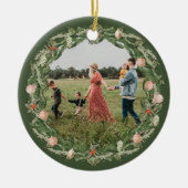 Klassisches Weihnachtsgebirge Foto Keramik Ornament (Vorne)