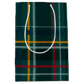 Klassisches Weihnachtsgeschenk karierter Urlaub Mittlere Geschenktüte (Vorderseite)